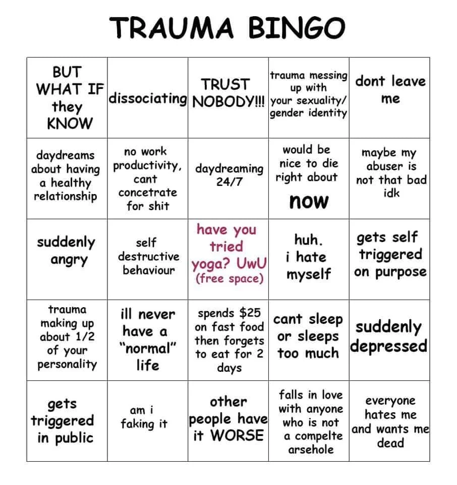 Medication Bingo Card